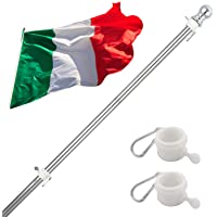 INFLATION Asta de Bandera de Aluminio- Acero Inoxidable 150-180 CM Kit de asta de Bandera con Anillos giratorios…